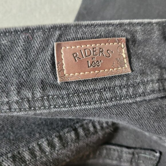 Riders Lee Womens Jeans 20W Plus Straight Leg Black Denim Wash Zip Fly SL96E - Picture 7 of 9